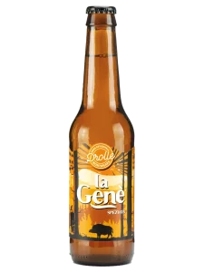 Birra Genè Drolle, birra artigianale speziata ispirata alle birre di fattoria con rami di ginepro e radice di genziana.